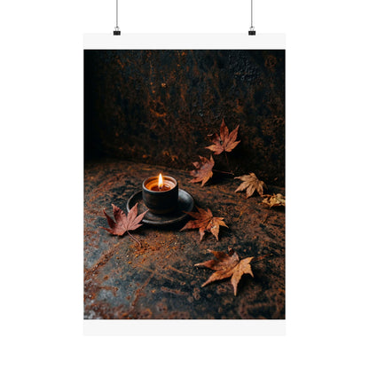 Dark Japandi Rust Patina in Candlelight | Shadow Zen Wall Art Print Art Print