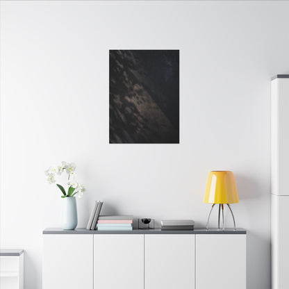 Shadow Play Winter Canvas Art | Dark Japandi Moody Design
