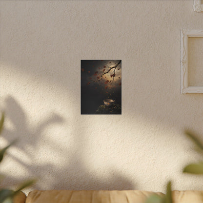 Moonlit Garden Gold Repair Canvas Art | Beautiful Kintsugi Art