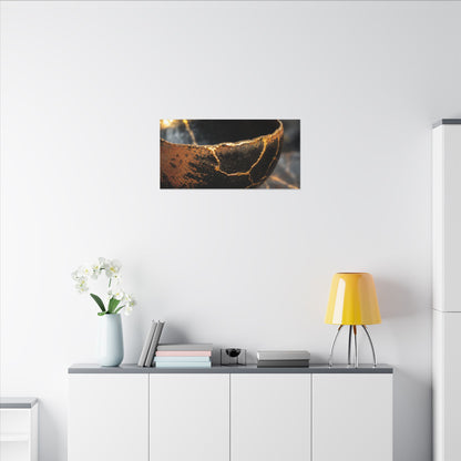 Kintsugi Ceramic Bowl in Golden Hour | Gold Vein Canvas Art