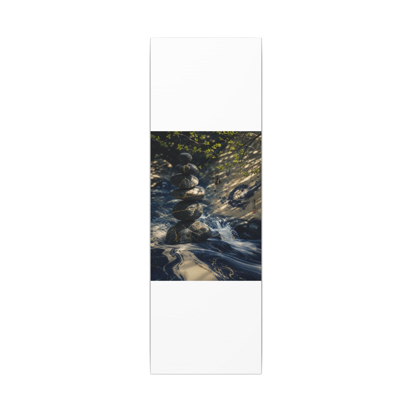 Kintsugi River Stones in Dappled | Broken Beauty Canvas Art