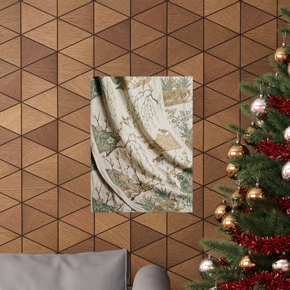 Silk Drape Japanese Pattern Wall Art Print | Neutral Japandi Art