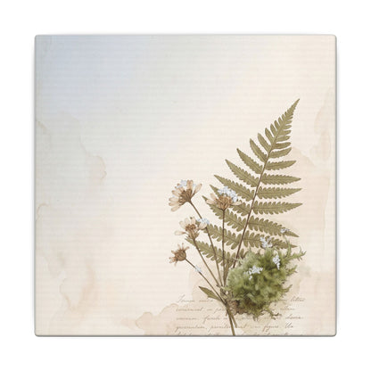 Winter Moss Close Up Herbarium Canvas Art | Enchanting Decor
