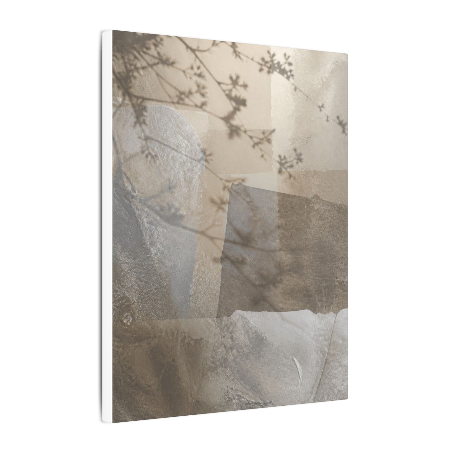 Neutral Shadow Play Canvas Art - Texture Japandi