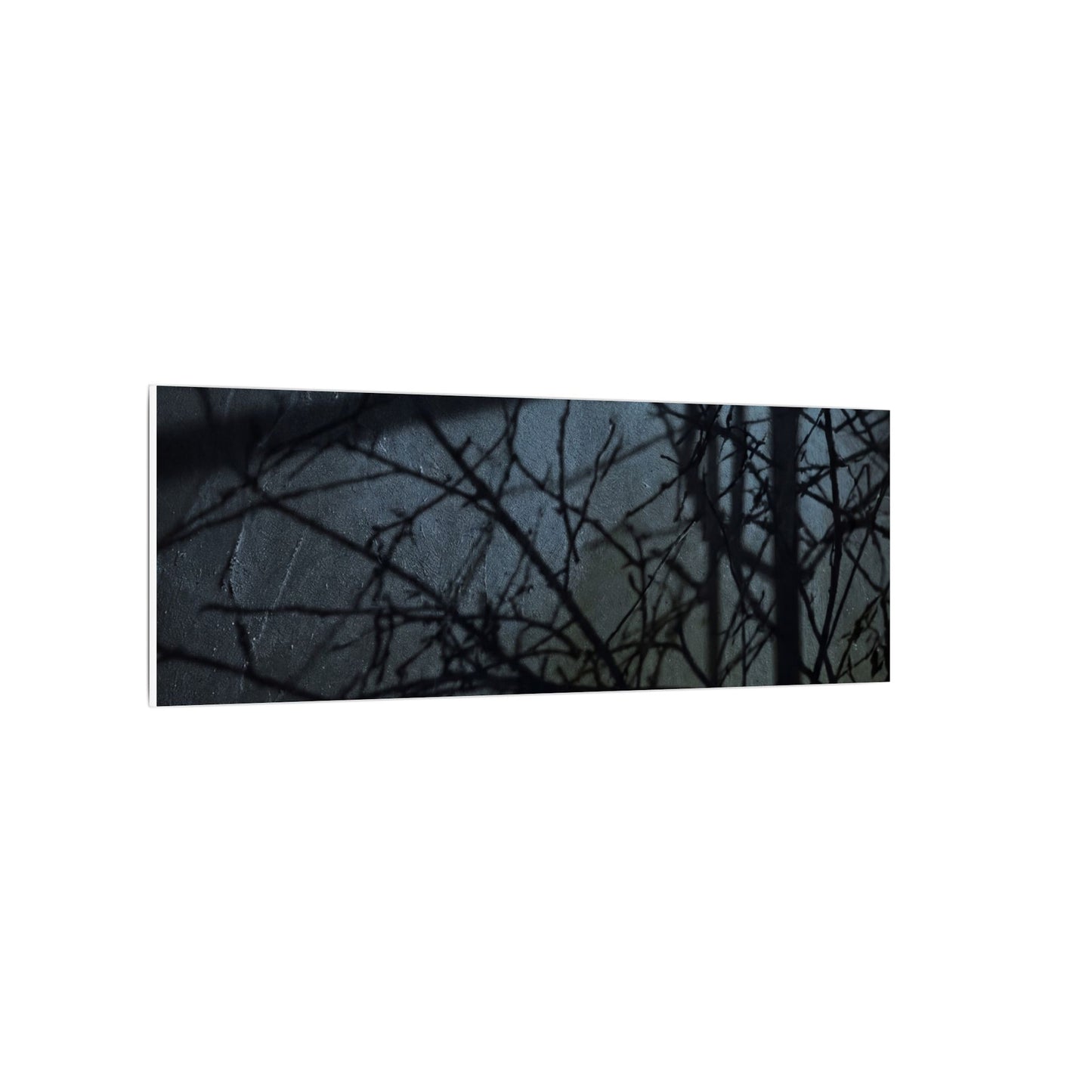 Moonlight Shadow Play Canvas Art - Dark Japandi Shibui