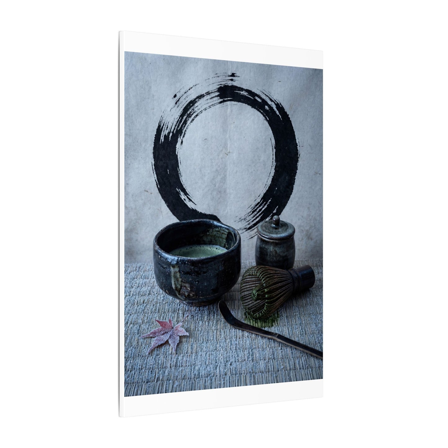 Tea Ceremony Canvas Art | Winter Zen Enso Art