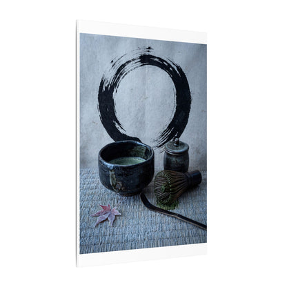 Tea Ceremony Canvas Art | Winter Zen Enso Art