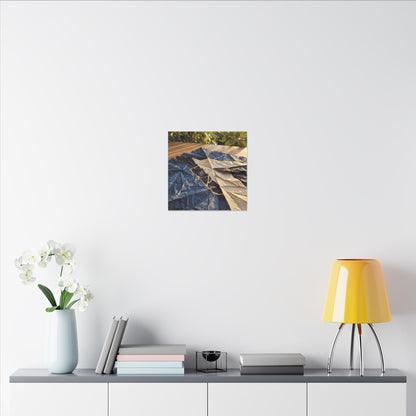 Golden Hour Paper Fold Canvas Art - Kintsugi Ma