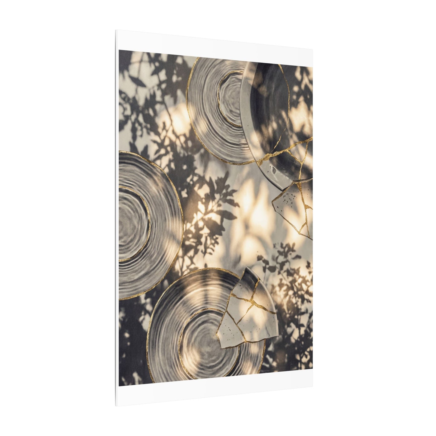 Healing Water Ripple Canvas Art - Gold Vein Kintsugi