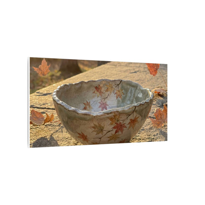 Japandi Ceramic Bowl in Golden Hour | Japanese Pattern Canvas Art