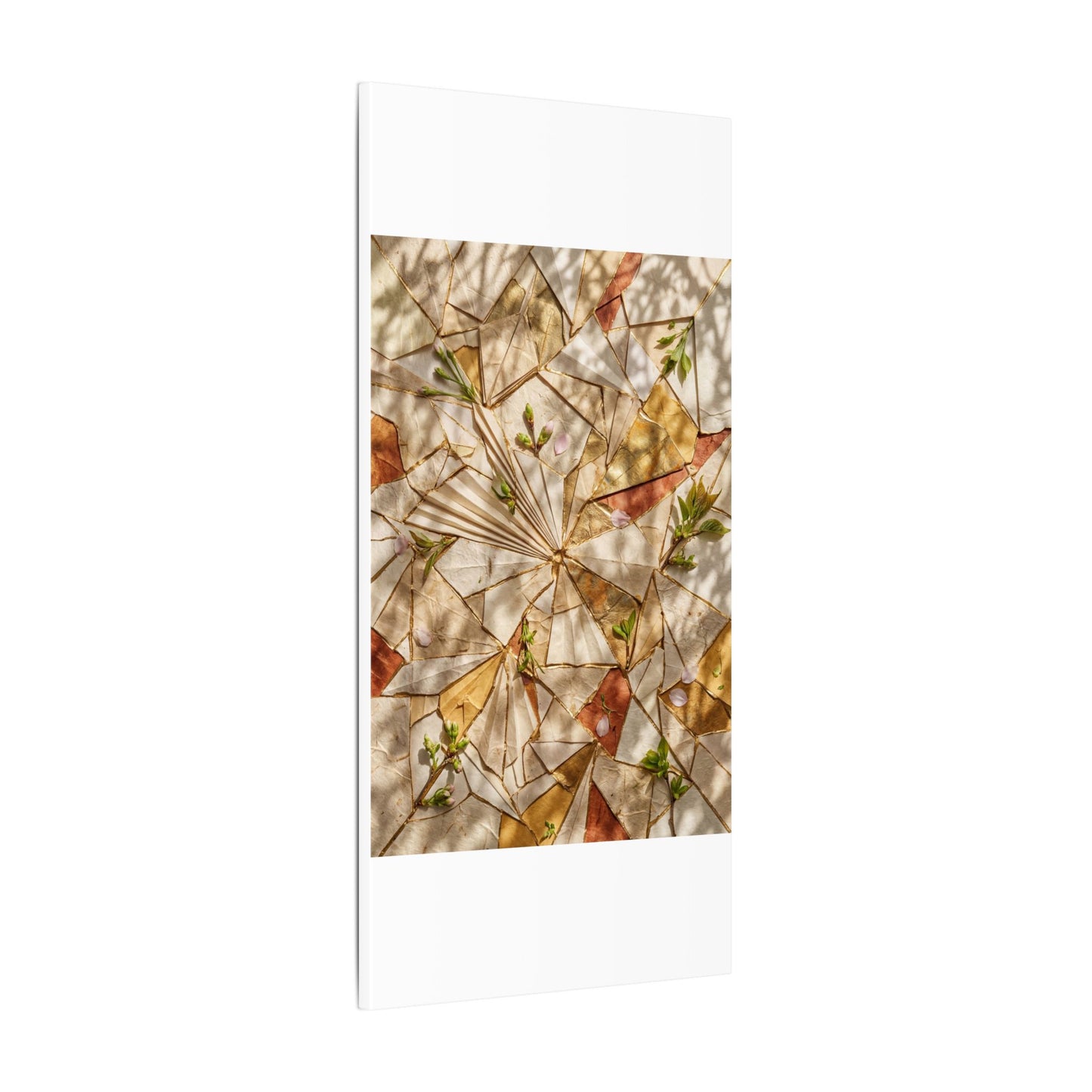 Resilient Paper Fold Canvas Art - Gold Repair Kintsugi