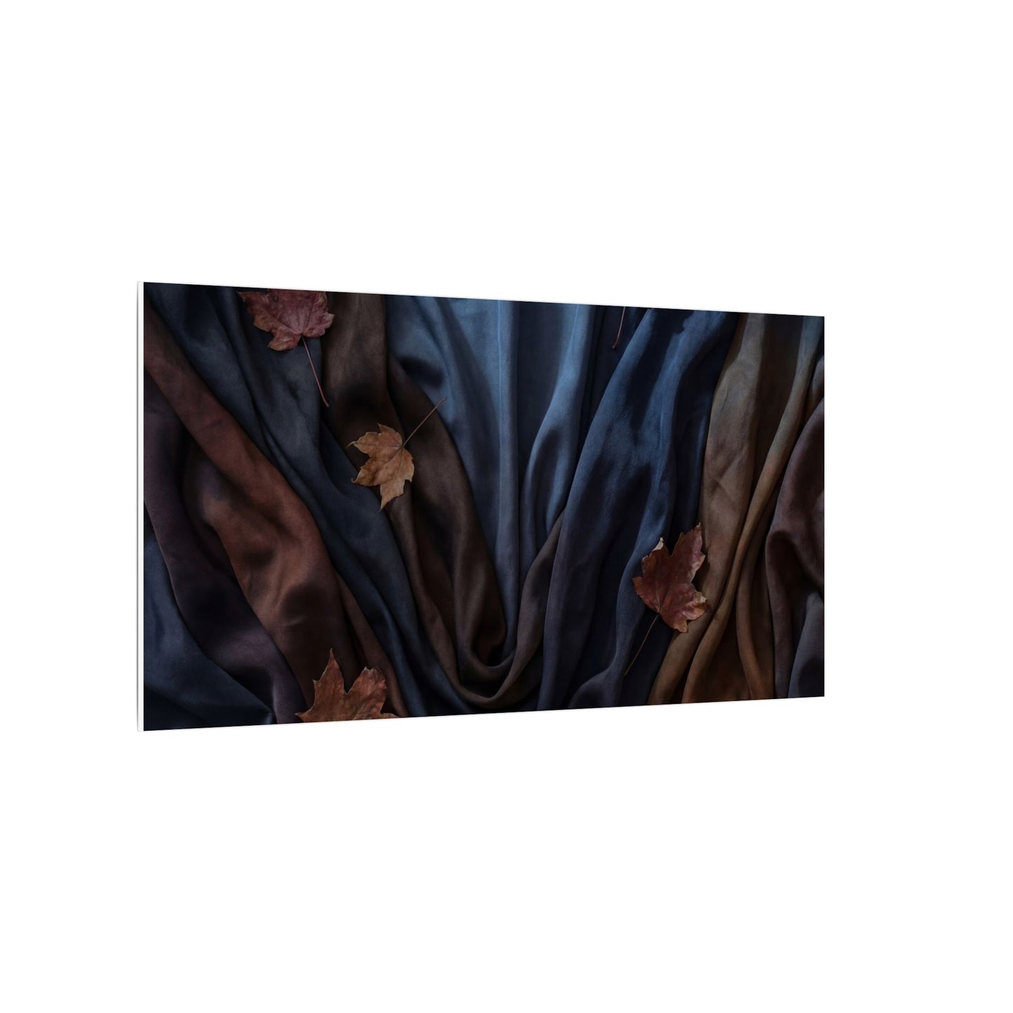Silk Drape Canvas Art | Autumn Dark Japandi Moody Minimal Art
