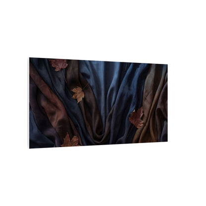 Silk Drape Canvas Art | Autumn Dark Japandi Moody Minimal Art
