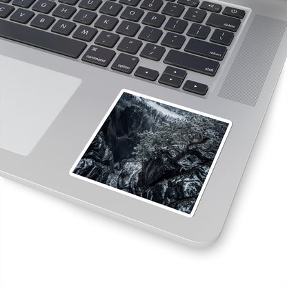 Dappled Pine Tree Sticker - Dark Japandi Seijaku Art Print