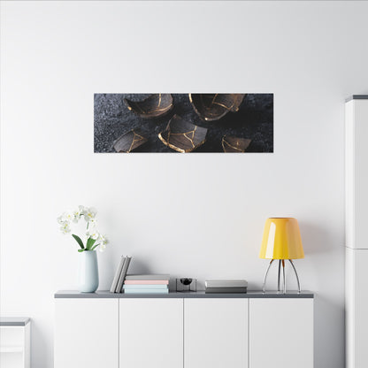 Winter Broken Pottery Shadow Zen Canvas Art | Bold Decor