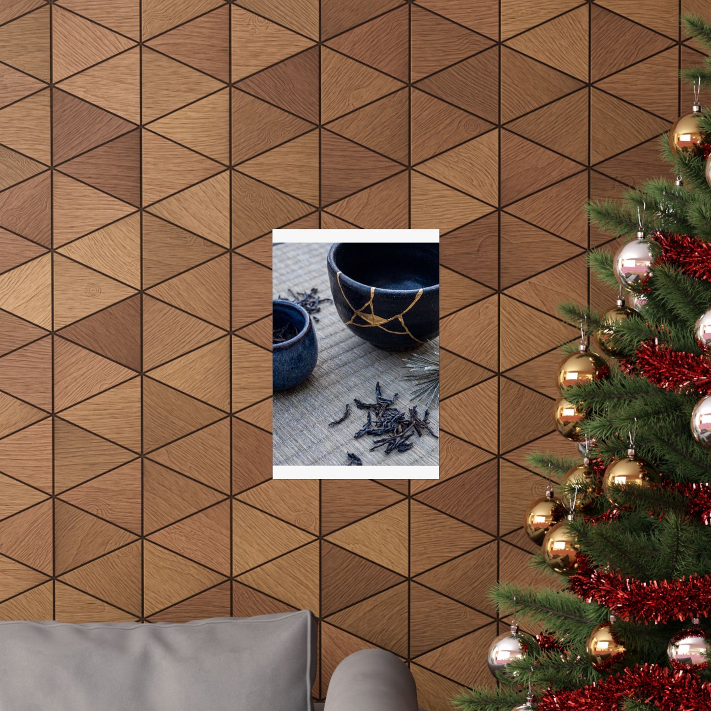 Philosophical Tea Ceremony Wall Art Print - Gold Vein Kintsugi