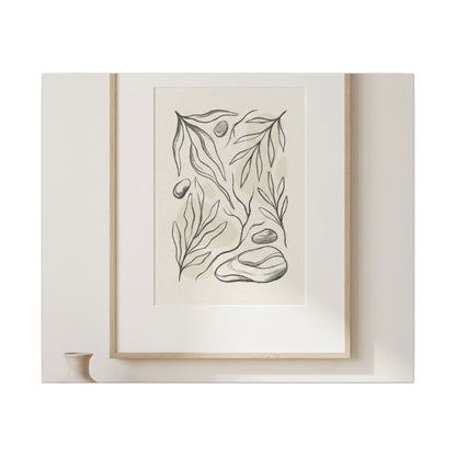 Japandi Charcoal Canvas Art