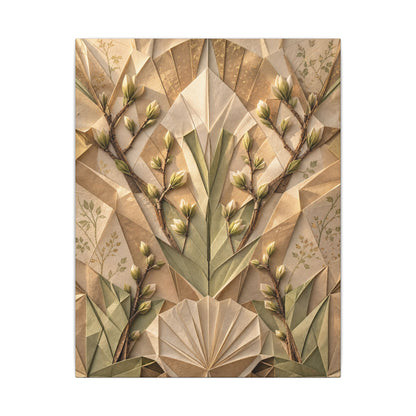 Kanso Paper Fold Canvas Art - Japandi Japanese Pattern