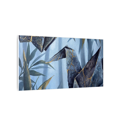 Paper Fold Canvas Art | Summer Kintsugi Crackle Gold Art