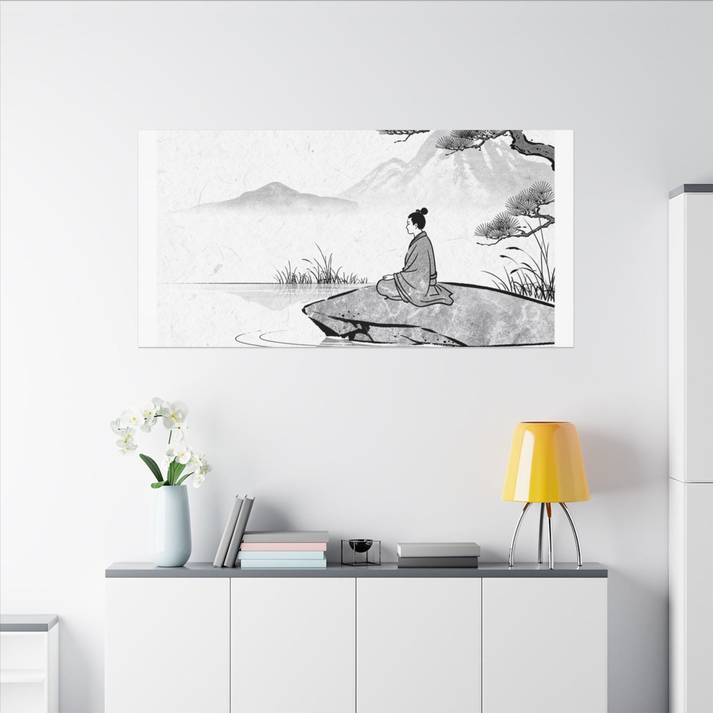 Meditation Harmonious Zen Ukiyo-e Canvas Art