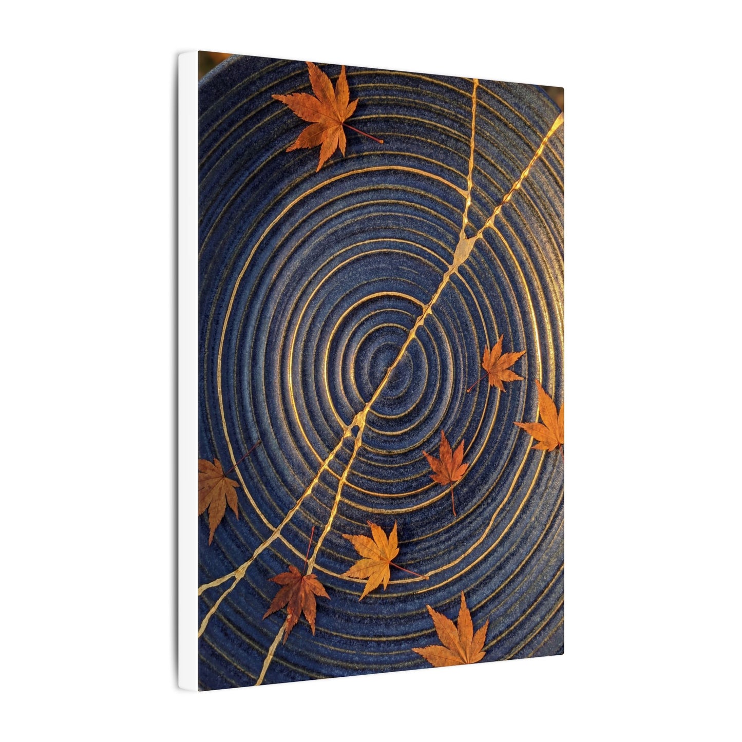 Water Ripple Gold Repair Canvas Art | Healing Kintsugi Art