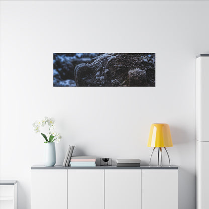 Moody Stone Lantern Canvas Art - Shadow Zen Dark Japandi