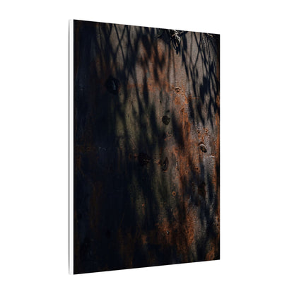 Rust Patina Shadow Zen Canvas Art | Luxurious Dark Japandi Art