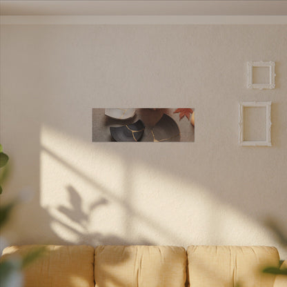 Candlelight Broken Pottery Canvas Art - Japandi Ma
