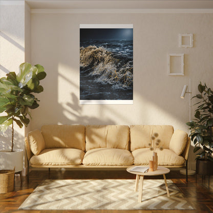 Ocean Wave Winter Canvas Art | Kintsugi Artful Design