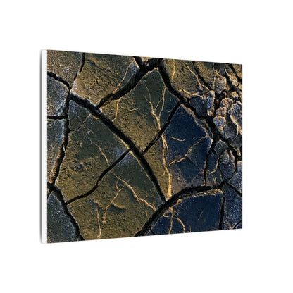Winter Cracked Earth Moody Minimal Canvas Art | Atmospheric Decor