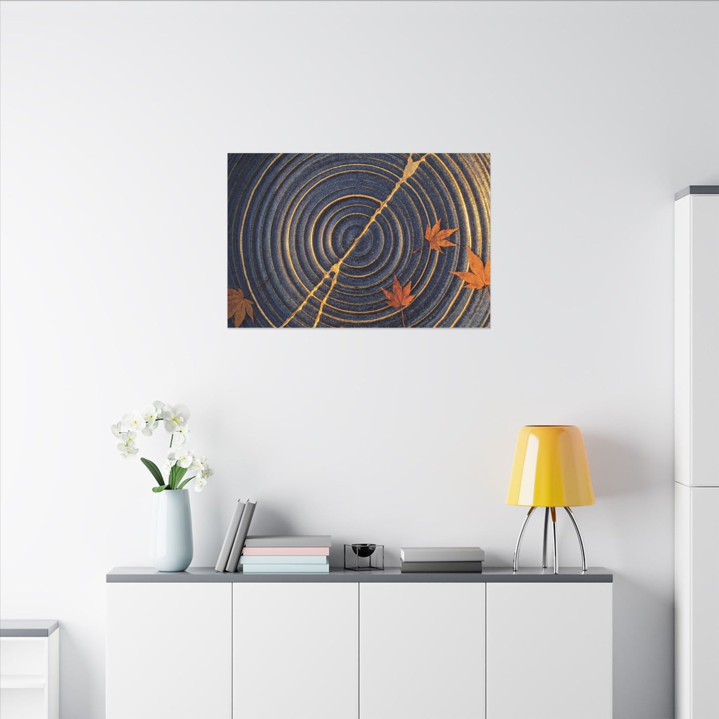 Water Ripple Gold Repair Canvas Art | Healing Kintsugi Art