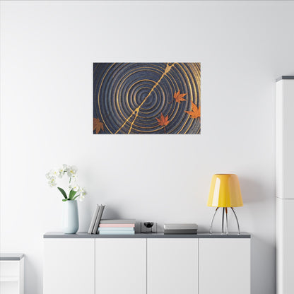 Water Ripple Gold Repair Canvas Art | Healing Kintsugi Art
