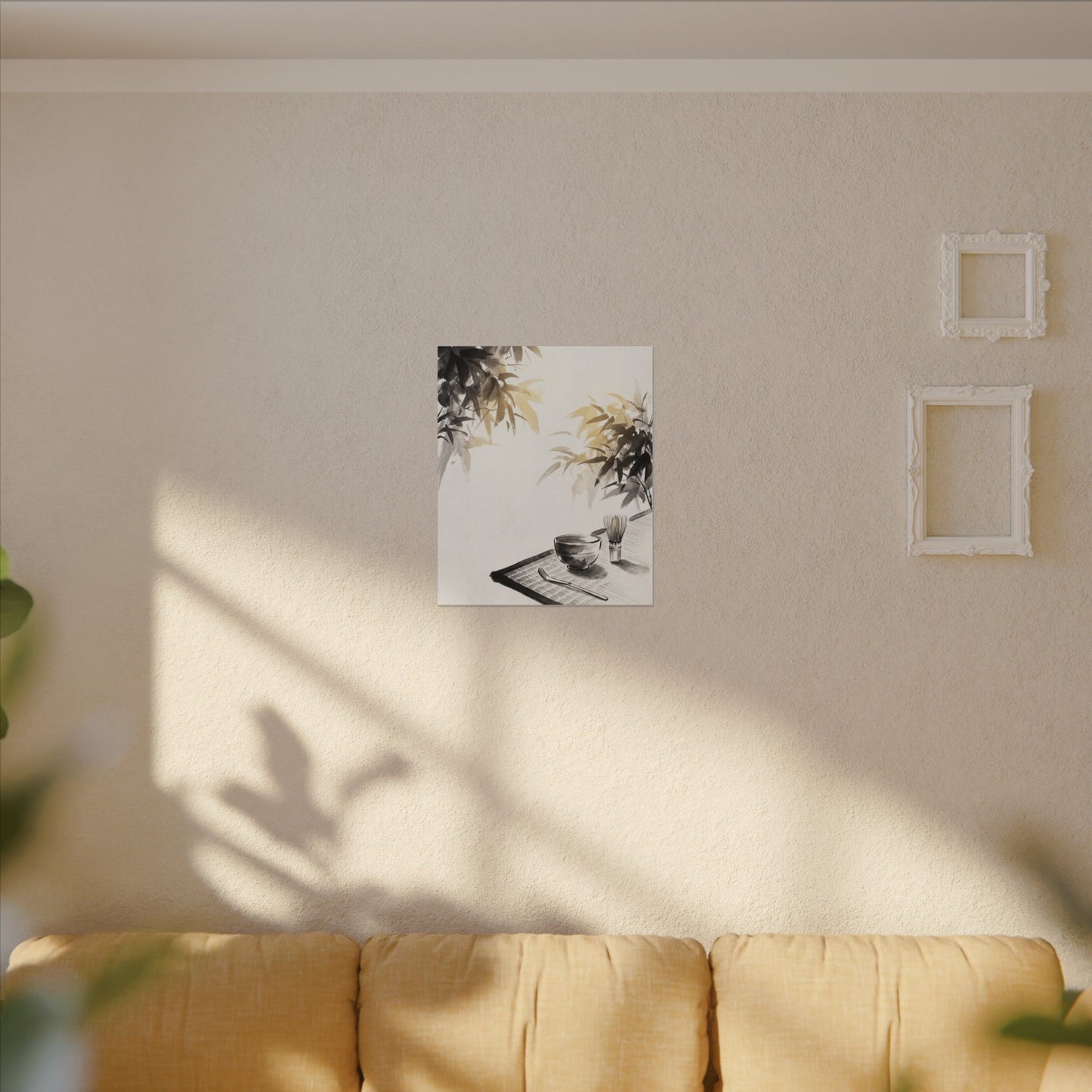 Tea Ceremony Sumi E Canvas Art | Serene Zen Art
