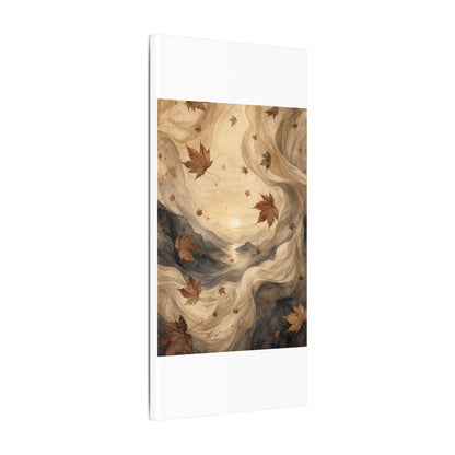 Autumn Silk Drape Watercolor Canvas Art | Earthy Decor