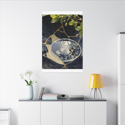Water Ripple Spring Canvas Art | Kintsugi Beautiful Design