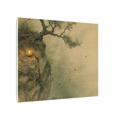 Spring Pine Tree Minimal Line Canvas Art | Earthy Decor