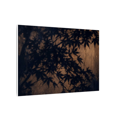 Shadow Play Autumn Canvas Art | Dark Japandi Atmospheric Design