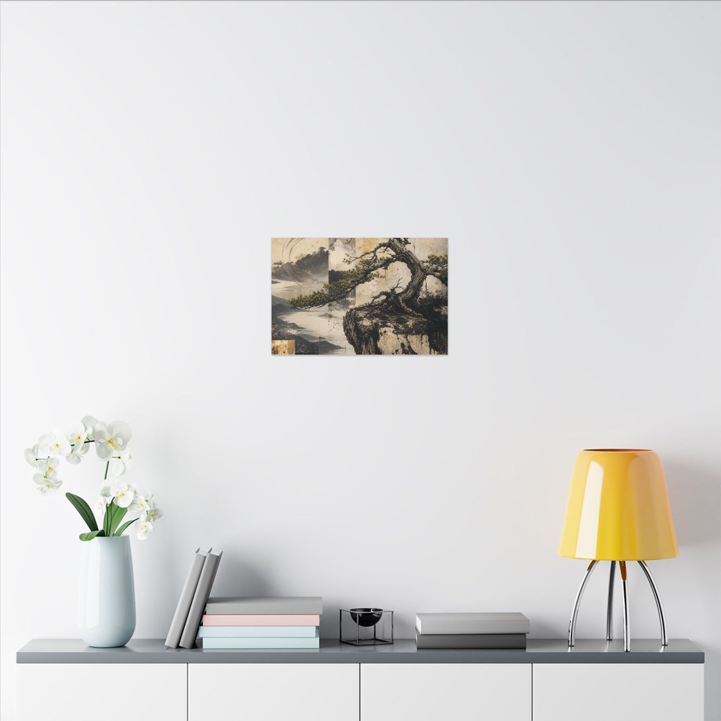 Golden Hour Pine Tree Canvas Art - Japandi Datsuzoku