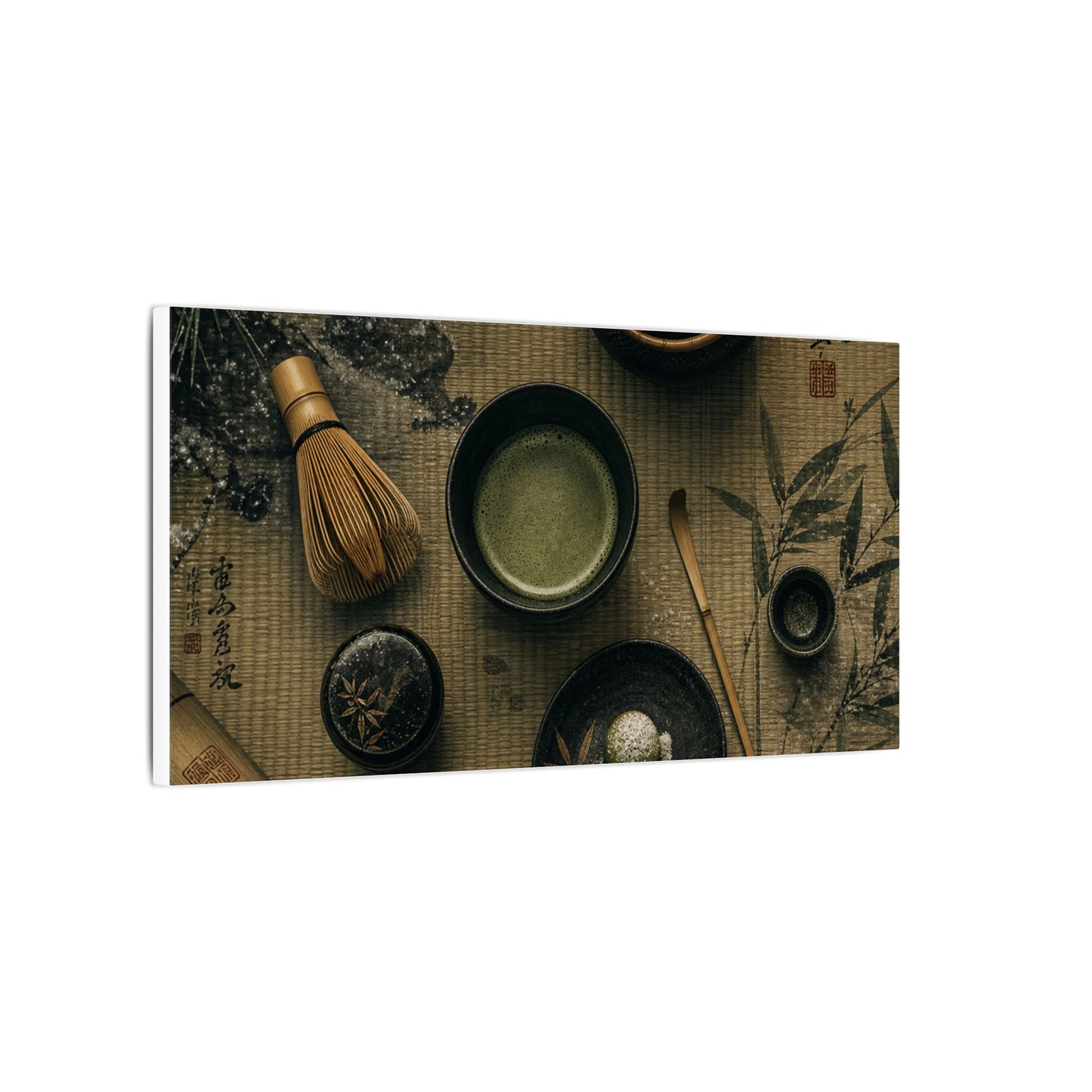 Tea Ceremony Canvas Art | Winter Zen Ukiyo E Inspired Art
