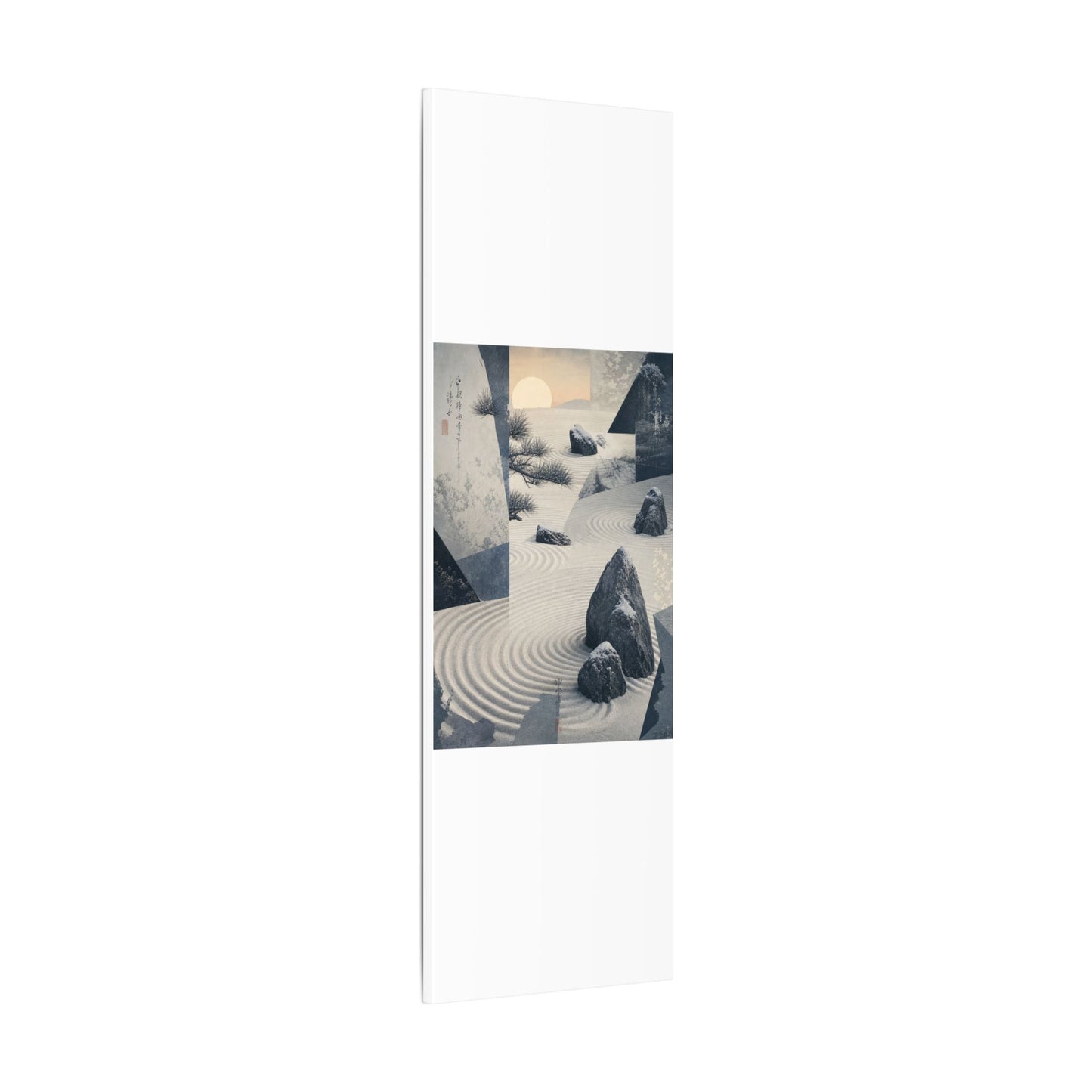 Seijaku Rock Garden Canvas Art - Zen Ukiyo E Inspired