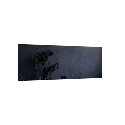 Dried Flowers Spring Canvas Art | Dark Japandi Moody Design