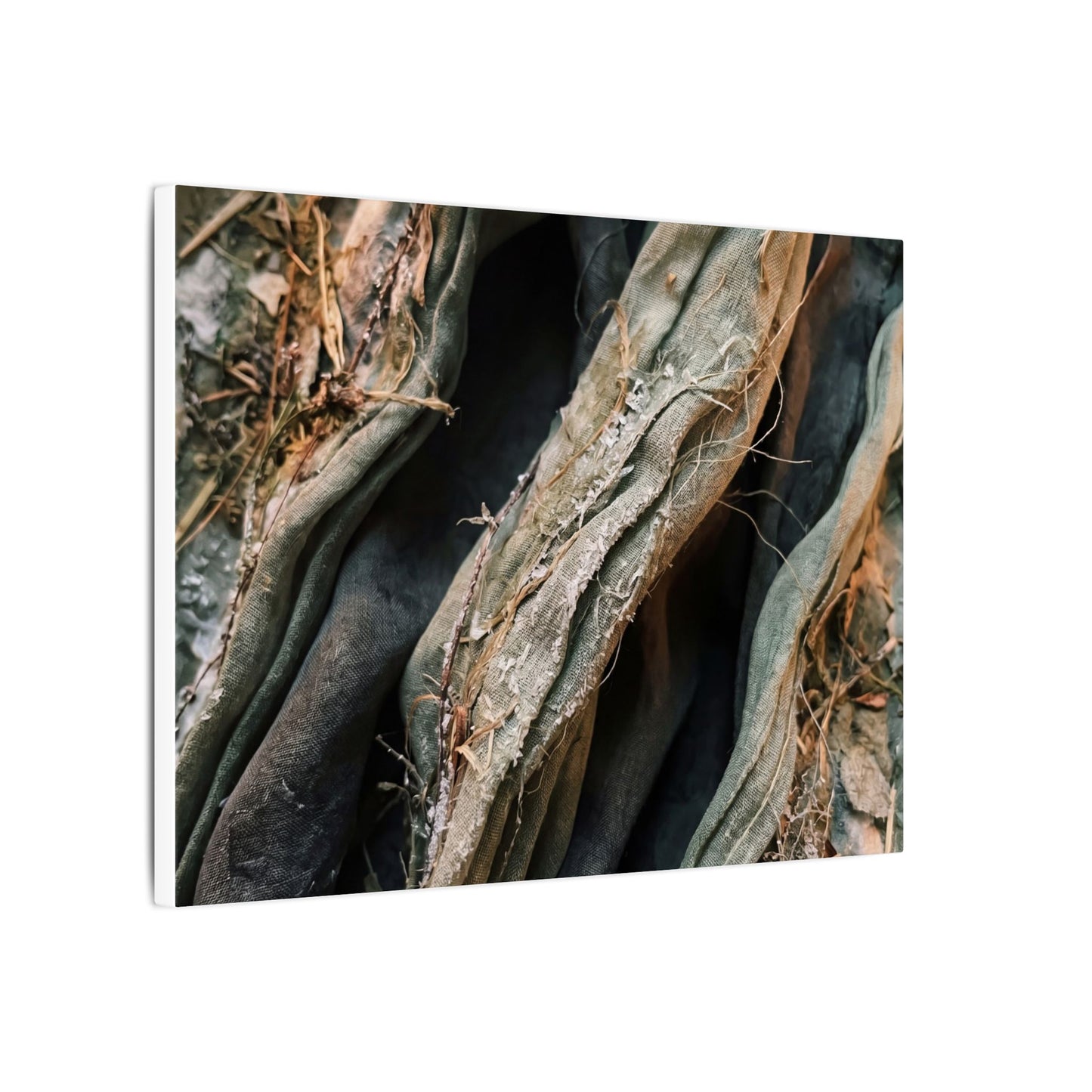 Silk Drape Winter Canvas Art | Japandi Cozy Design