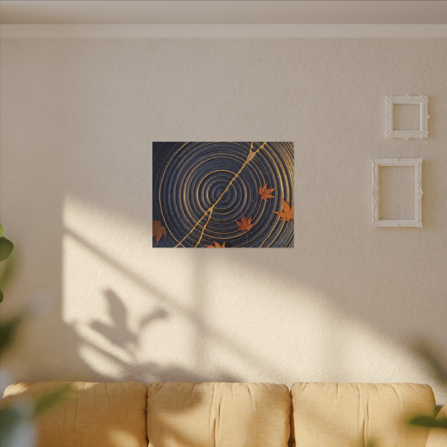 Water Ripple Gold Repair Canvas Art | Healing Kintsugi Art