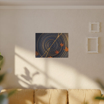 Water Ripple Gold Repair Canvas Art | Healing Kintsugi Art
