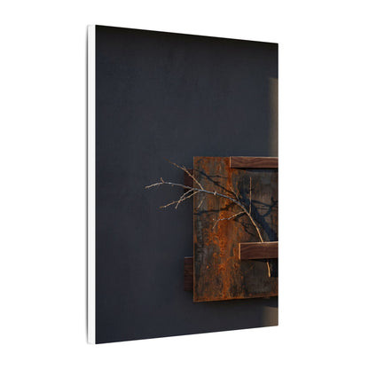 Ma Rust Patina Canvas Art - Dark Japandi Dark Texture