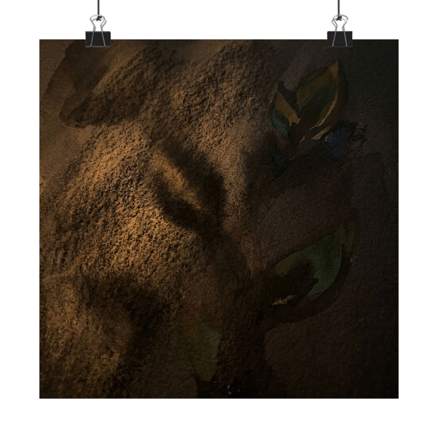 Shadow Play Spring Wall Art Print | Dark Japandi Sophisticated Design