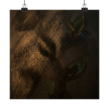 Shadow Play Spring Wall Art Print | Dark Japandi Sophisticated Design