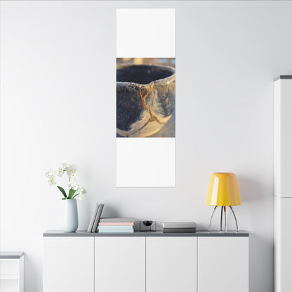 Winter Ceramic Bowl Gold Vein Canvas Art | Healing Decor