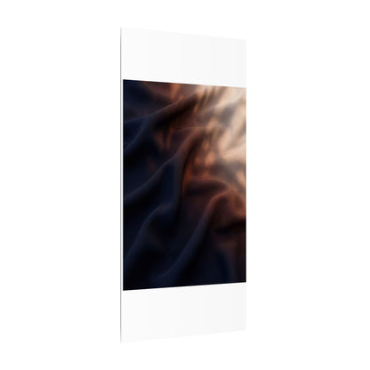 Dark Japandi Silk Drape in Dawn | Shadow Zen Canvas Art