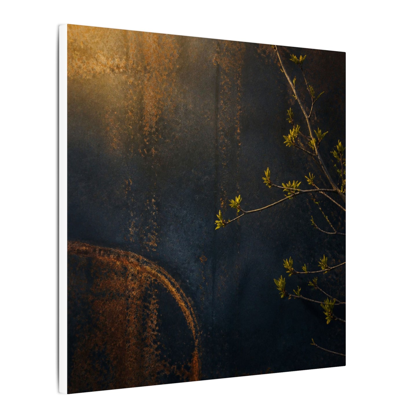 Spring Rust Patina Dark Texture Canvas Art | Moody Decor